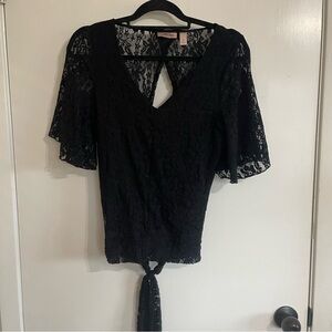 Elegant Black Lace Blouse